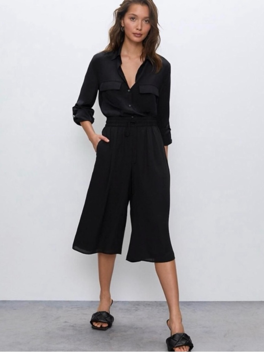Aritzia Babaton Luiz Wide Leg Culottes Size S